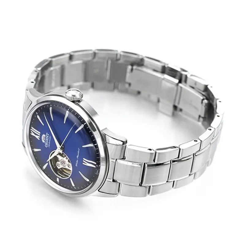 Orient Bambino Open Heart Blue Dial Watch For Men's  | RA-AG0028L